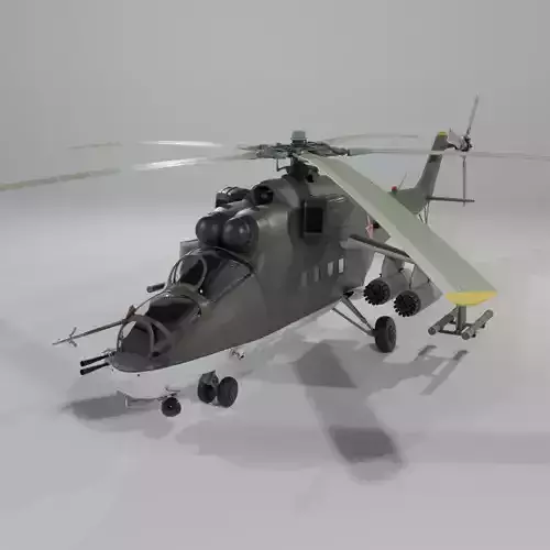 Mil Mi-24P Hind Free 3D model