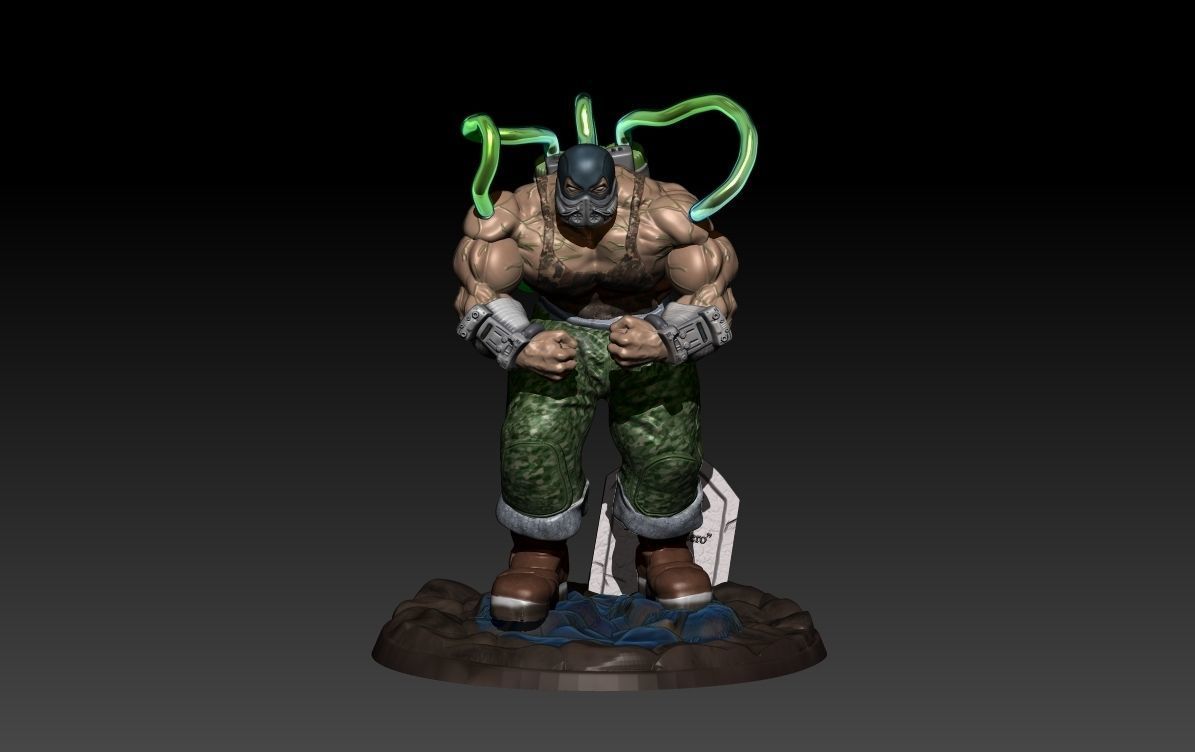 Bane from batman 3D print model_12