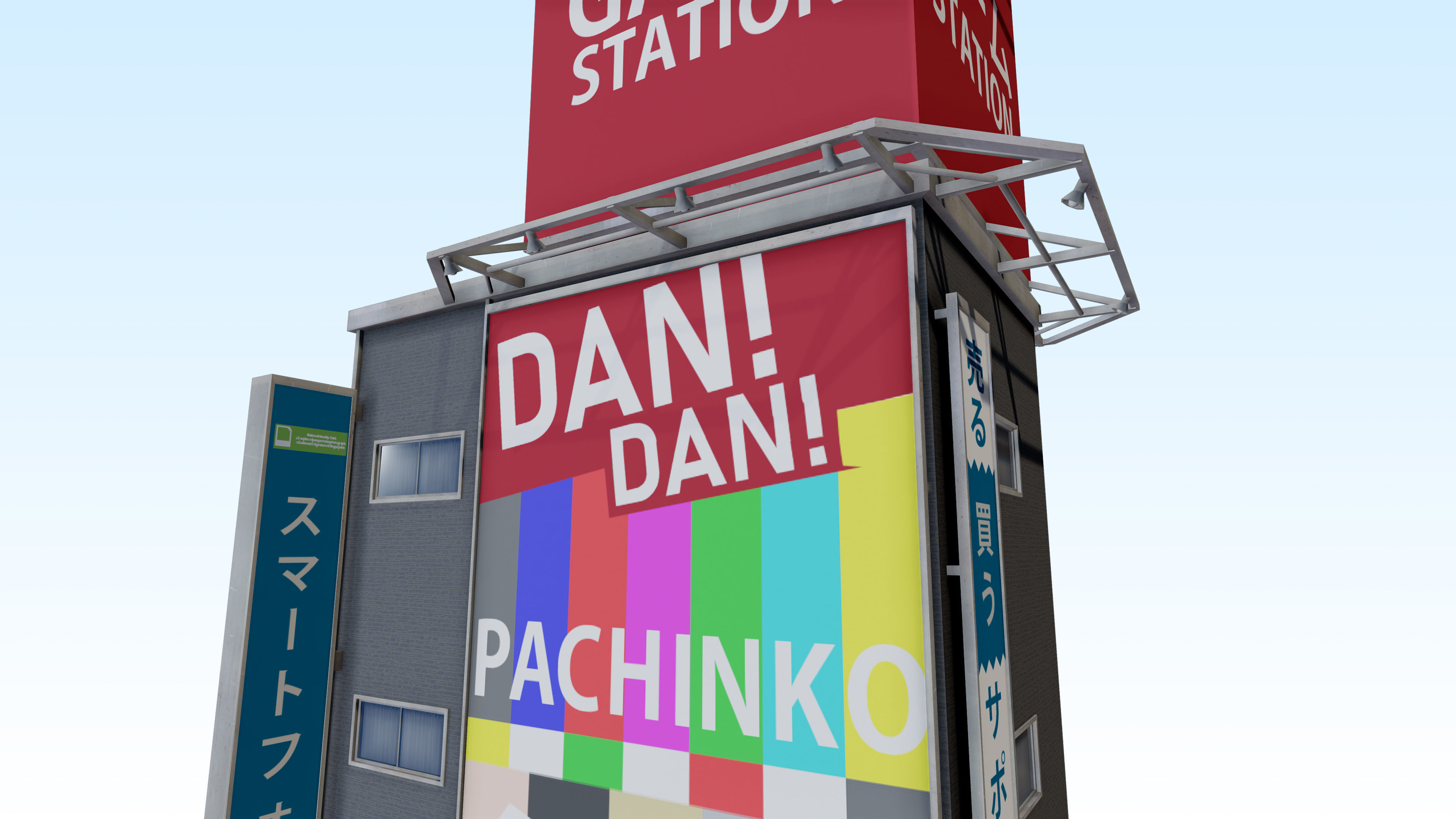 Tokyo Akihabara building 001 Low-poly 3D model_17