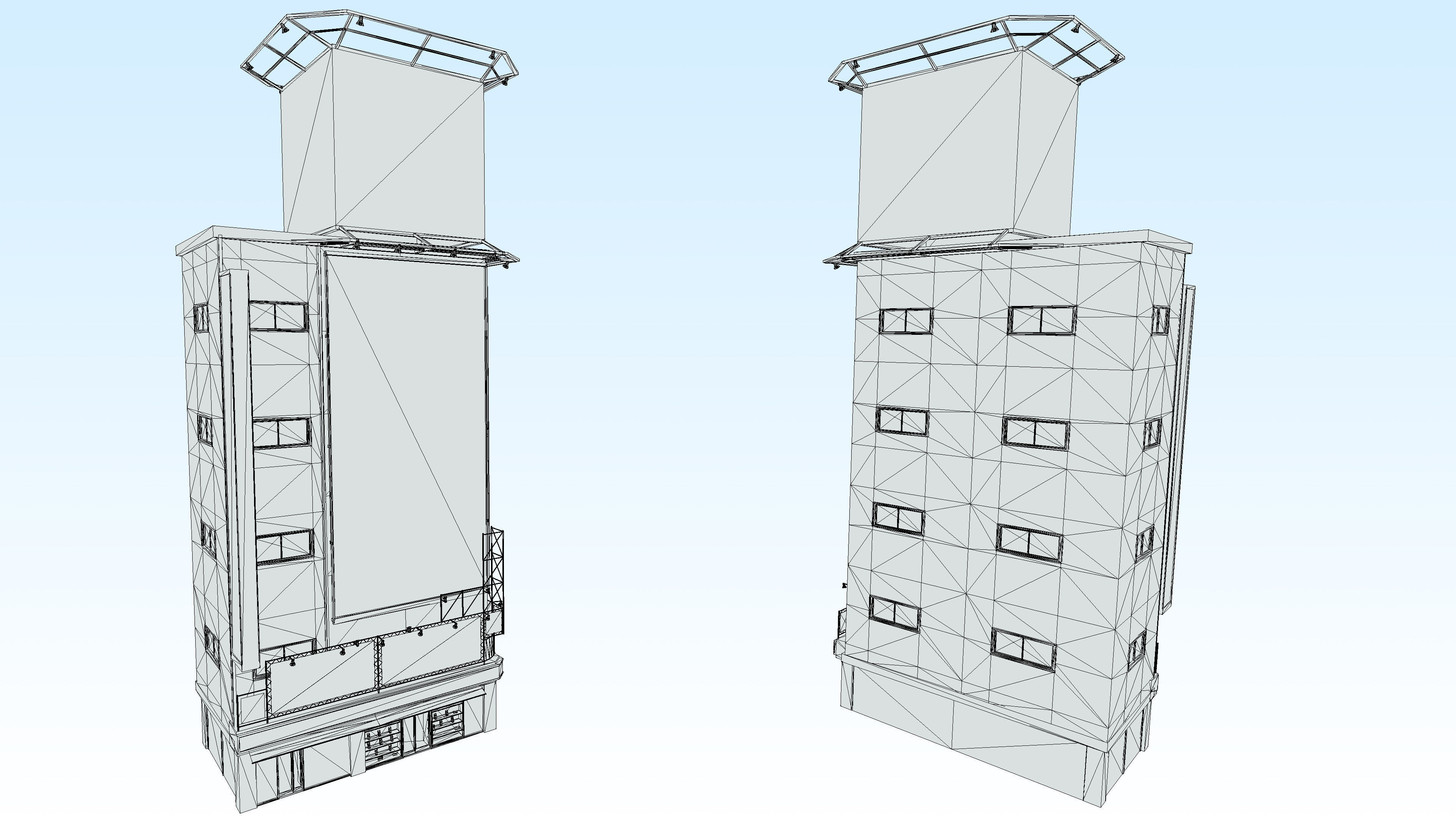 Tokyo Akihabara building 001 Low-poly 3D model_8