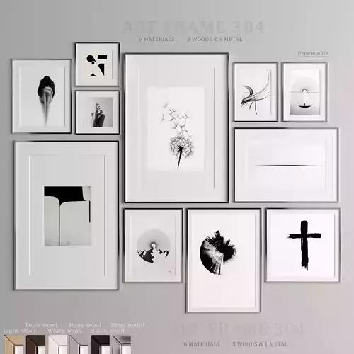 Art Frame 304 Low-poly 3D model