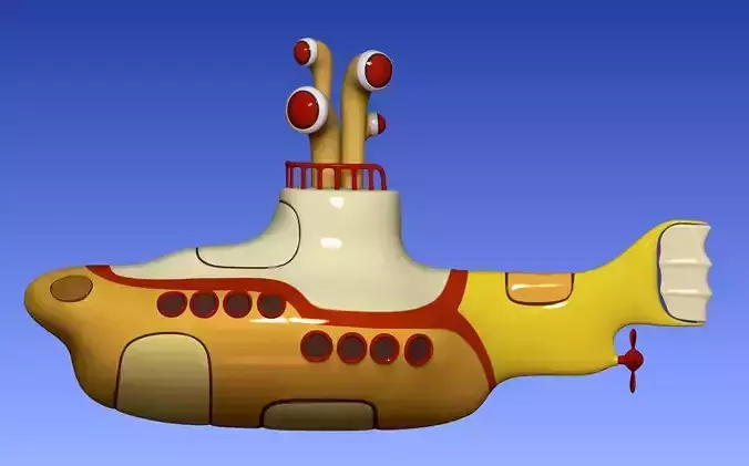 Yellow submarine The Beatles 3D print model