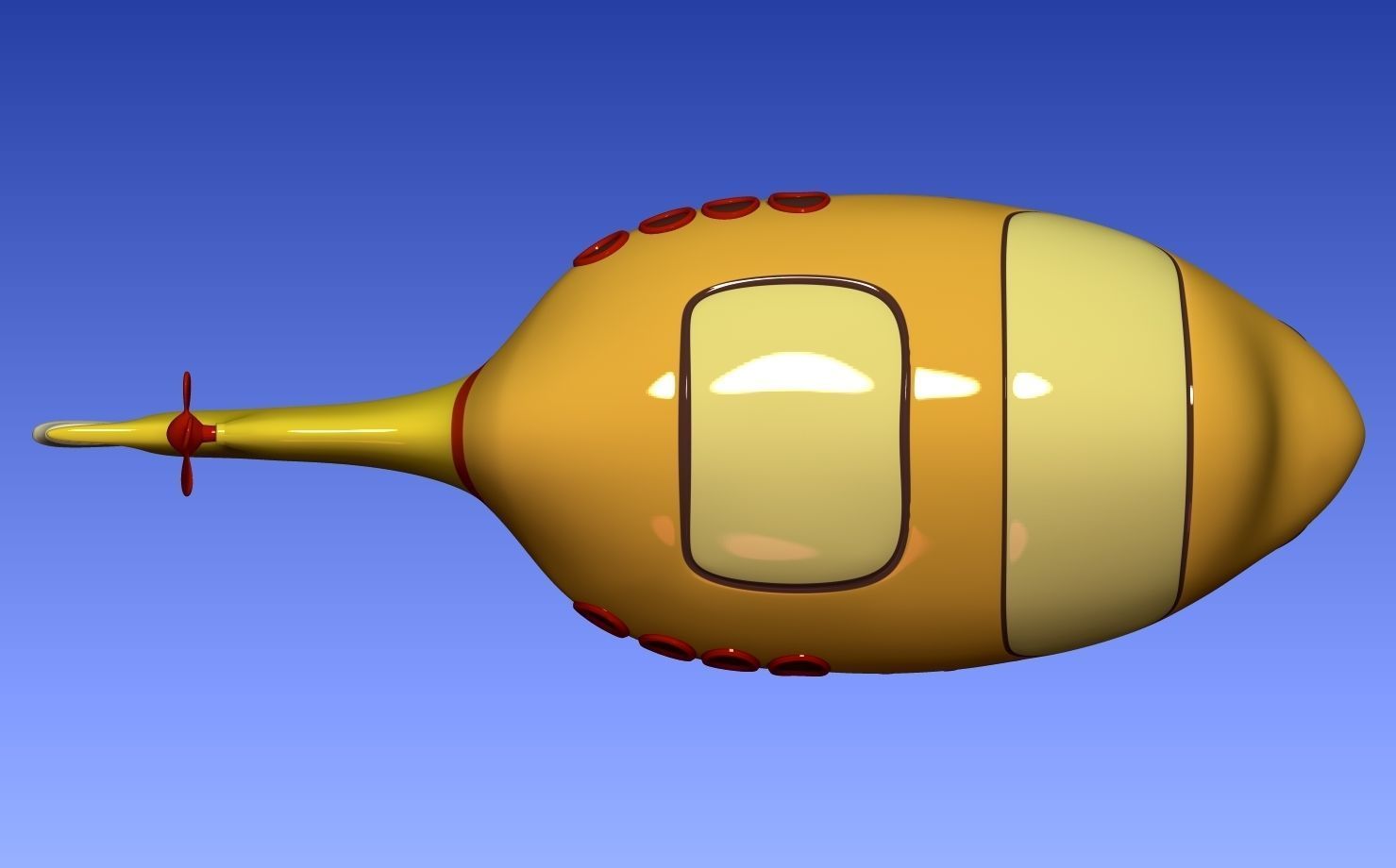 Yellow submarine The Beatles 3D print model_9