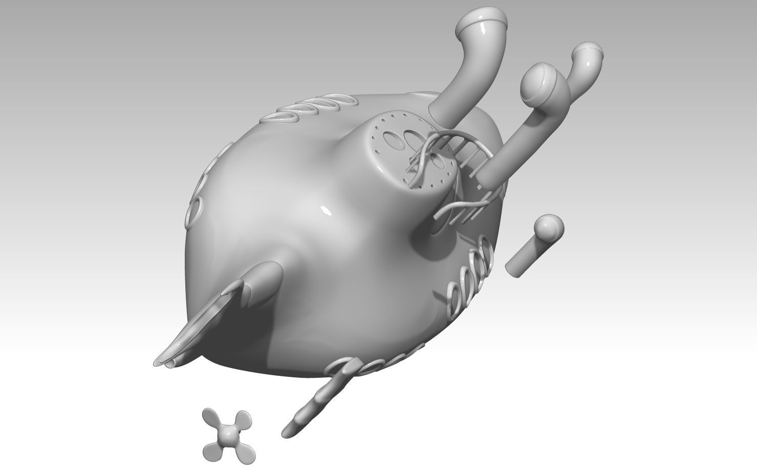 Yellow submarine The Beatles 3D print model_18