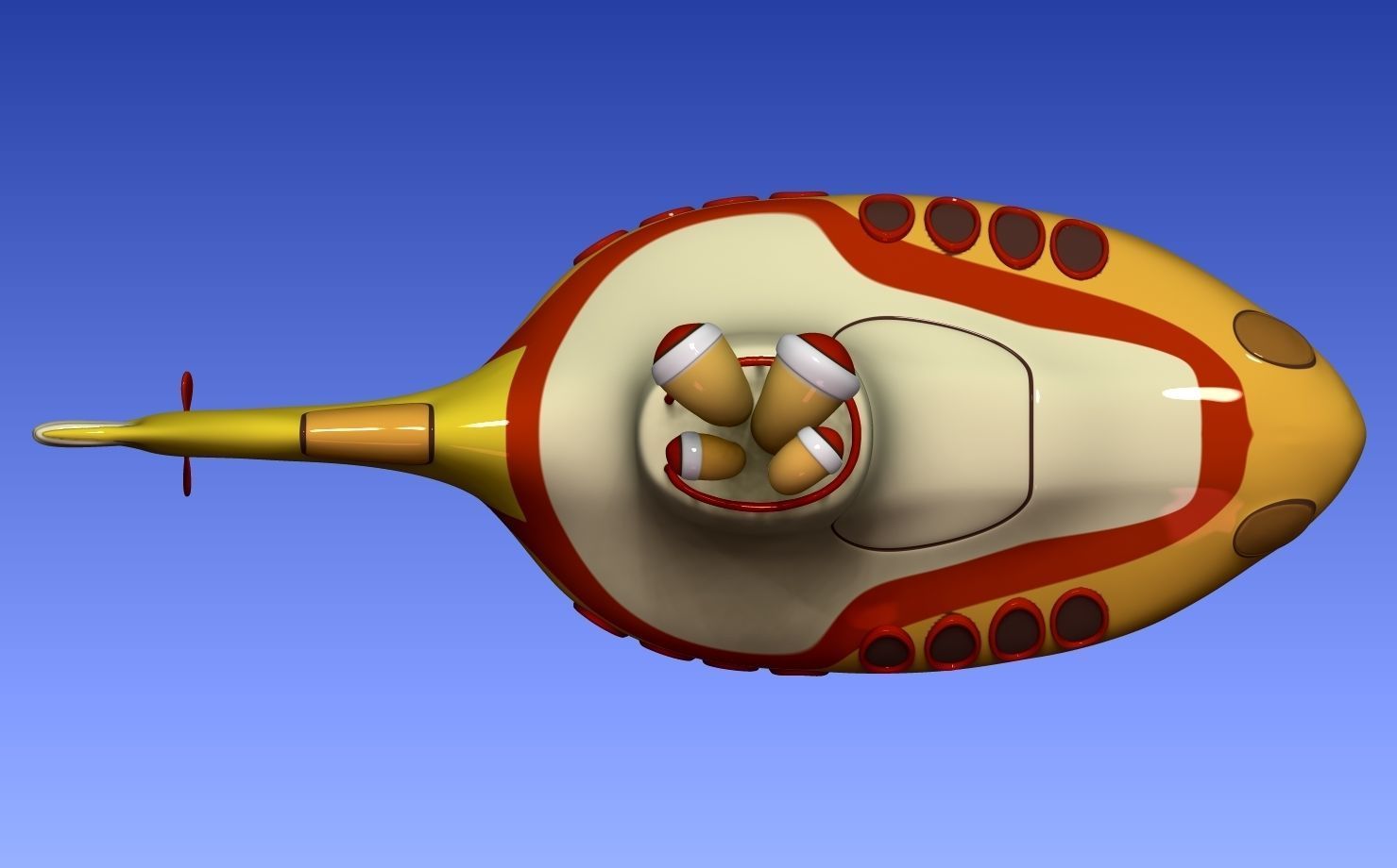 Yellow submarine The Beatles 3D print model_10