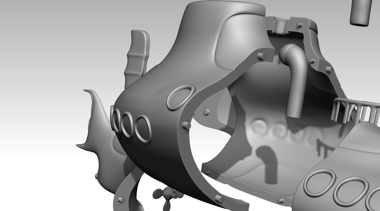 Yellow submarine The Beatles 3D print model_21