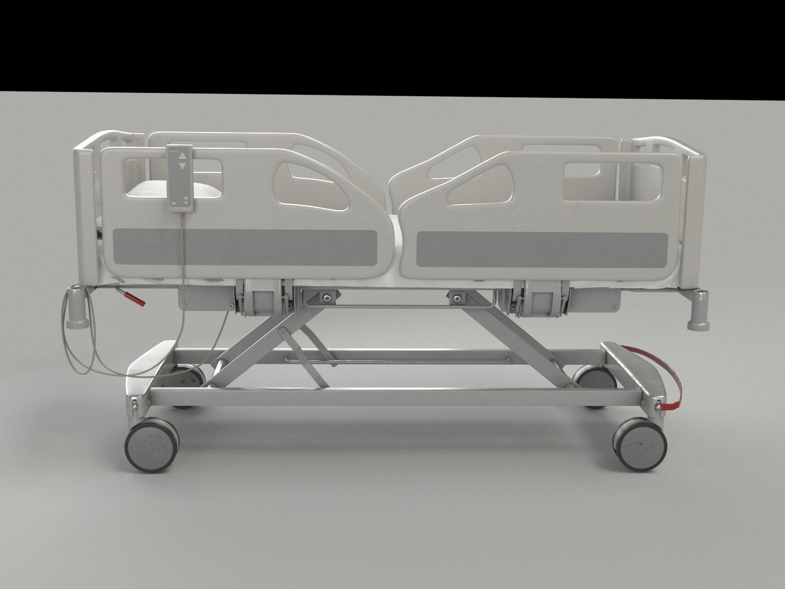 Hospital Bed 3D model_7