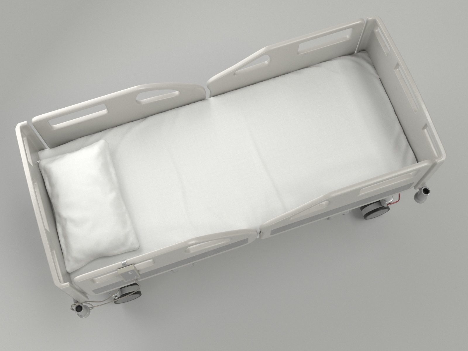 Hospital Bed 3D model_4