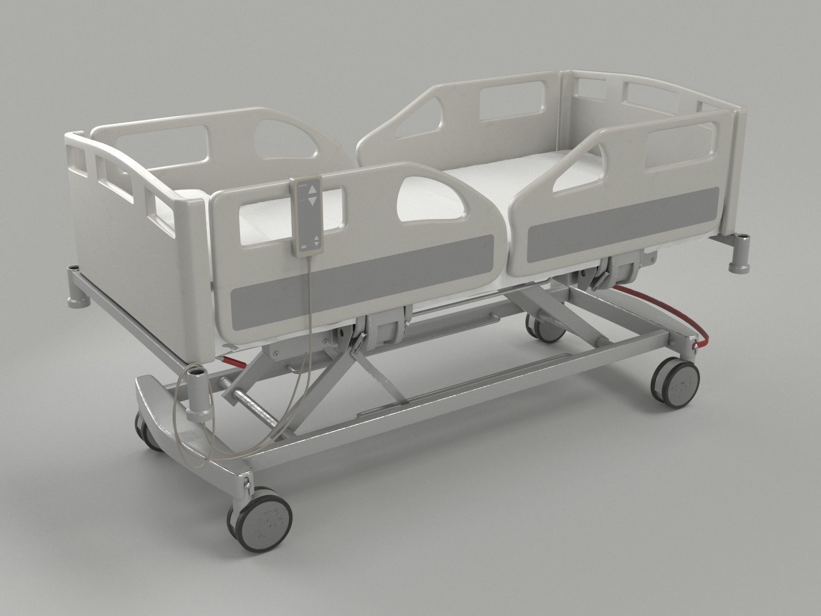 Hospital Bed 3D model_2