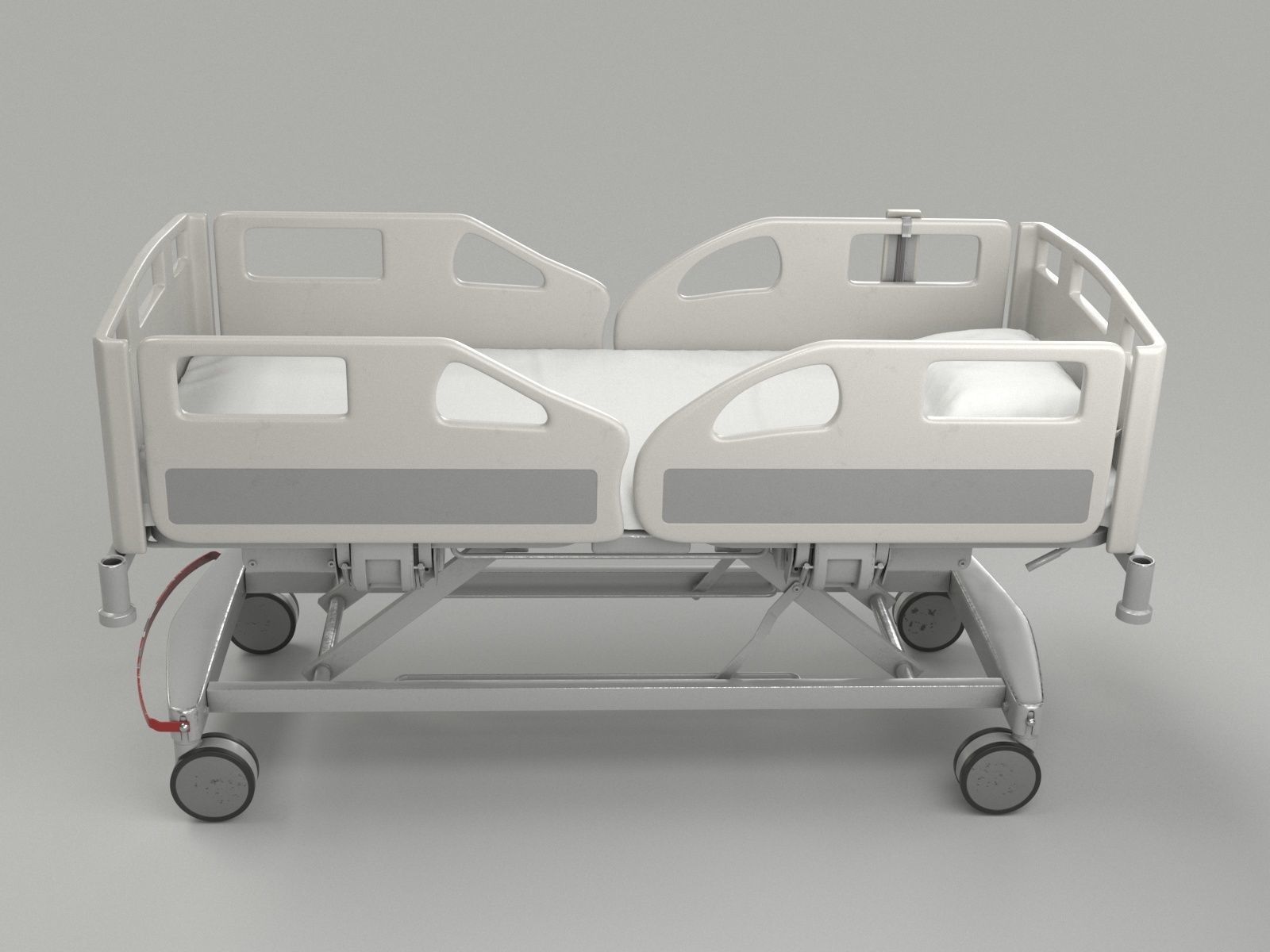 Hospital Bed 3D model_5