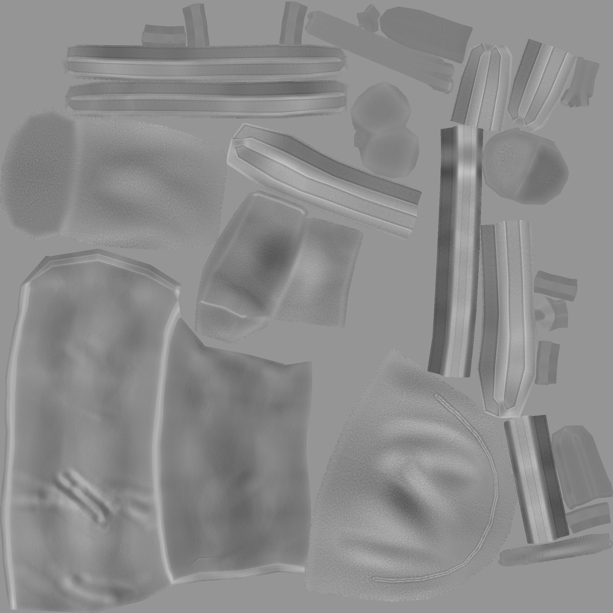 Adventurer Backpack - Camping Character Costume Low-poly 3D model_21