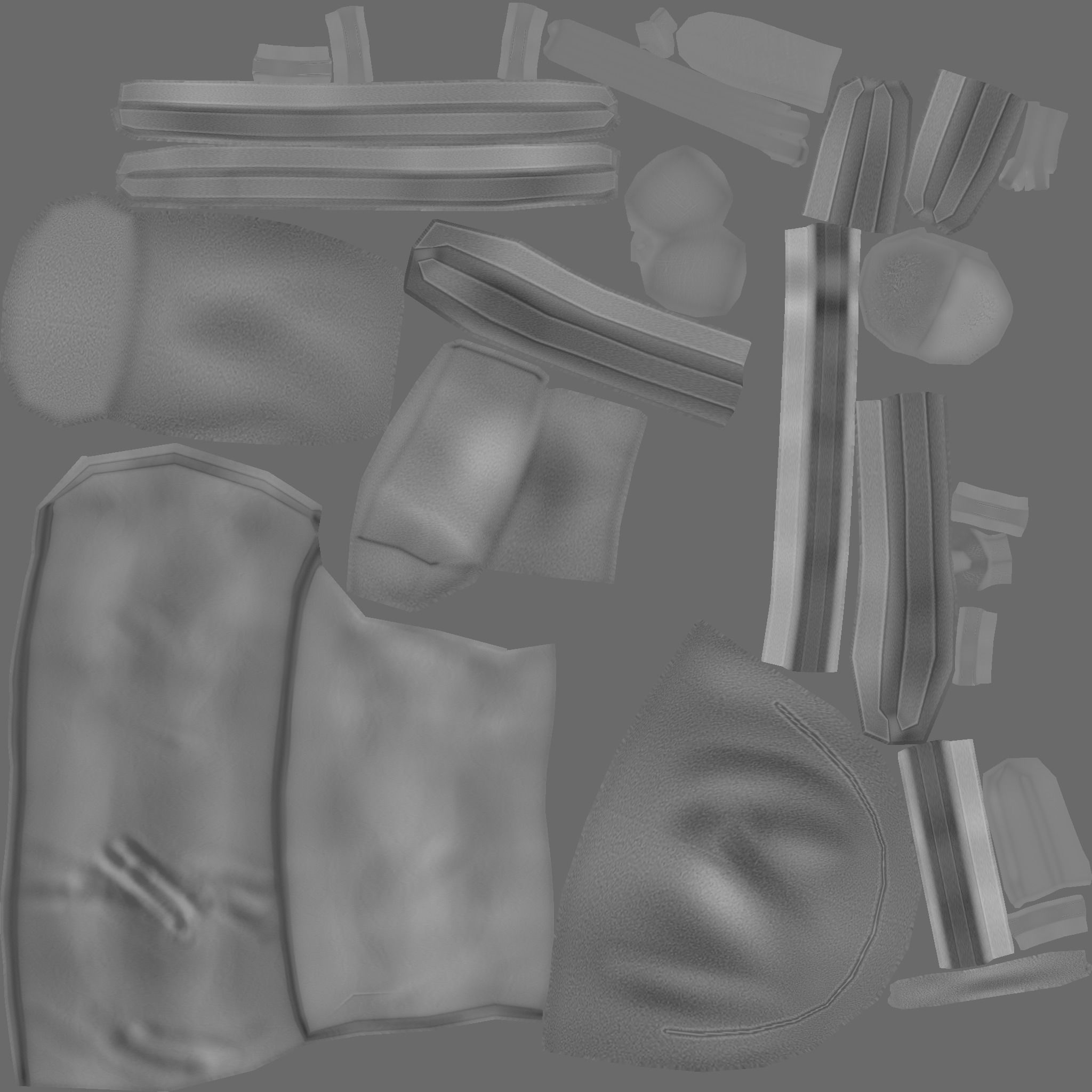 Adventurer Backpack - Camping Character Costume Low-poly 3D model_23