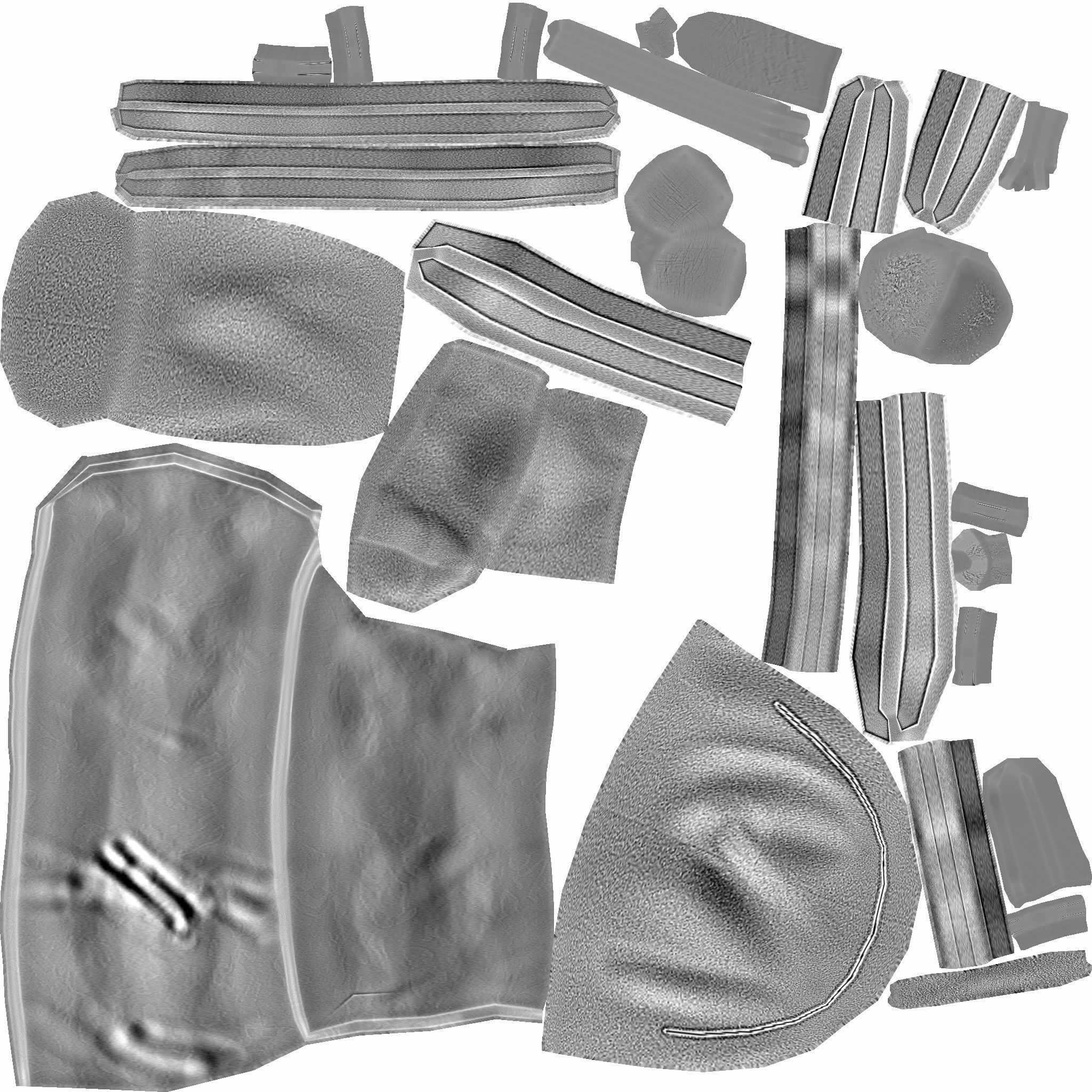 Adventurer Backpack - Camping Character Costume Low-poly 3D model_19