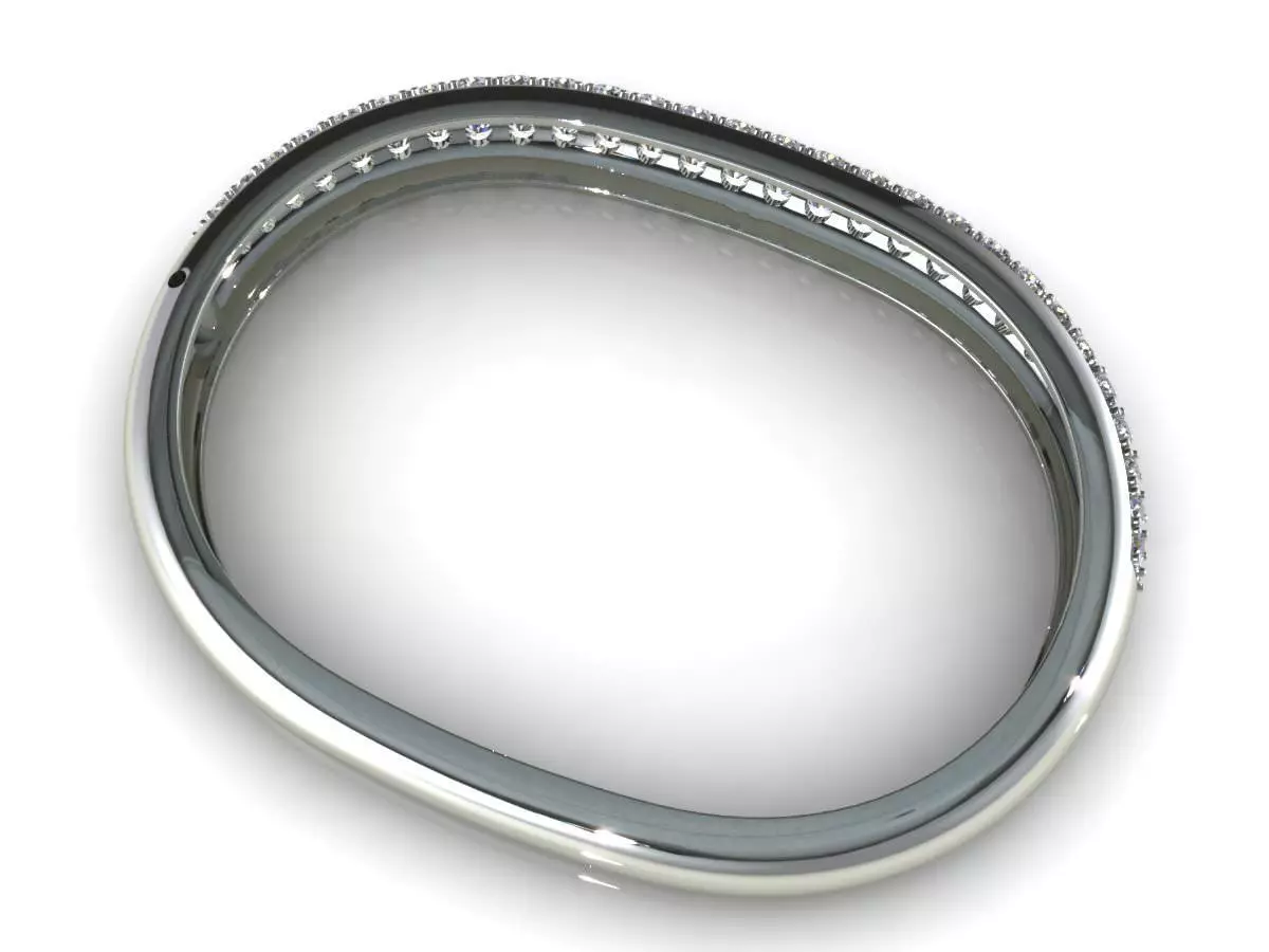 3DM Diamond Bangle B0013 3D print model_0