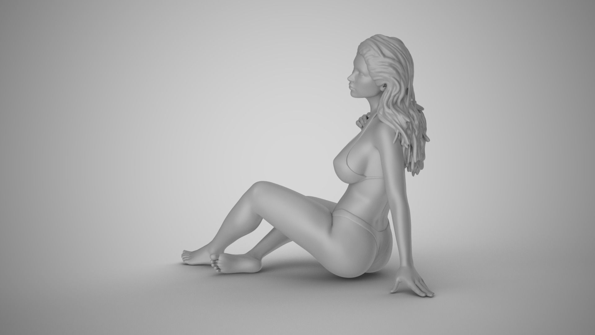 Sunbathing on Lake Pier 2 3D print model_1