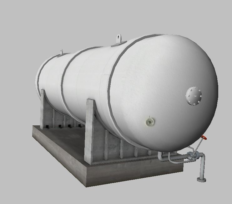 LNG Cryogenic Storage Tank Low-poly 3D model_3