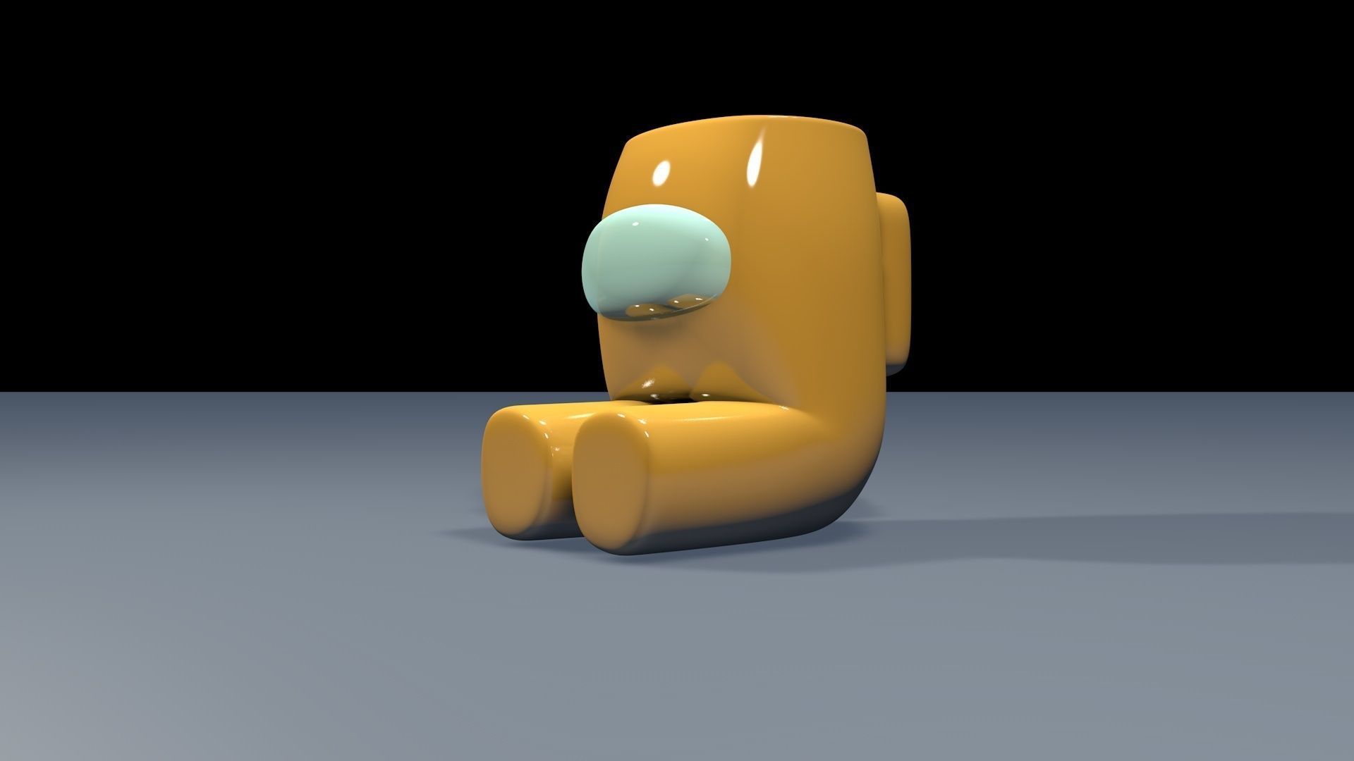 Sitting Crewmate Succulent Plant Vase 1H 3D print model_1