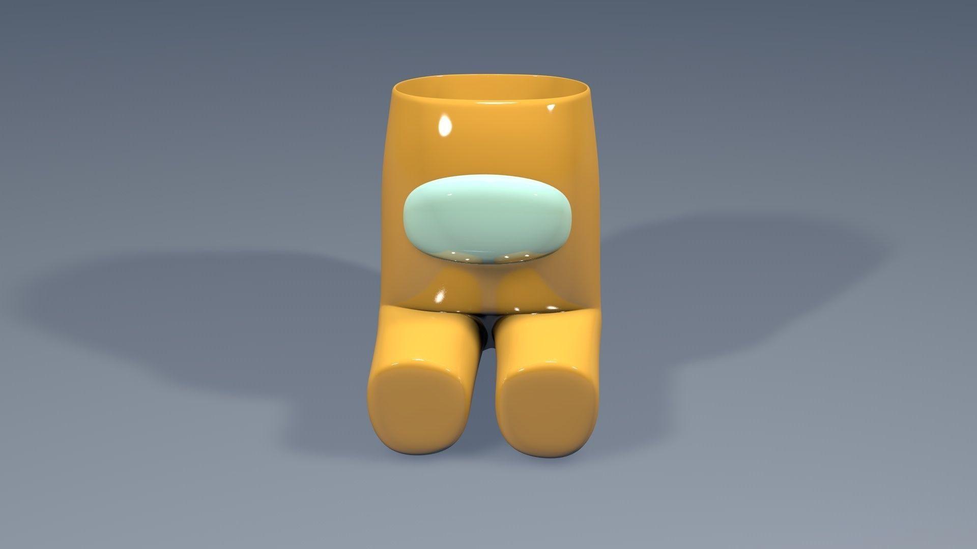 Sitting Crewmate Succulent Plant Vase 1H 3D print model_2