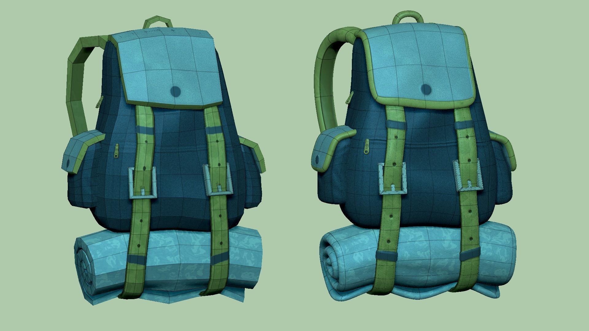 05 Adventurer Camping Backpacks 3D Model Collection_23