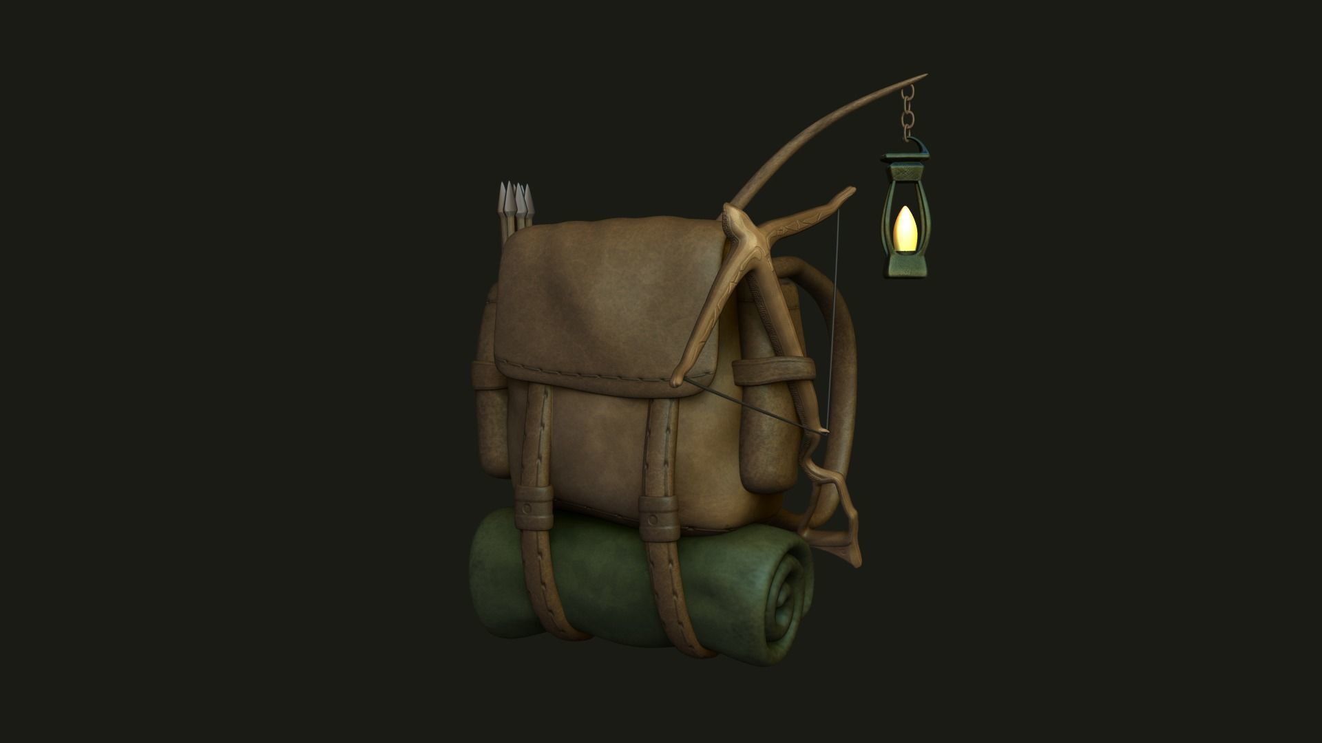 05 Adventurer Camping Backpacks 3D Model Collection_4