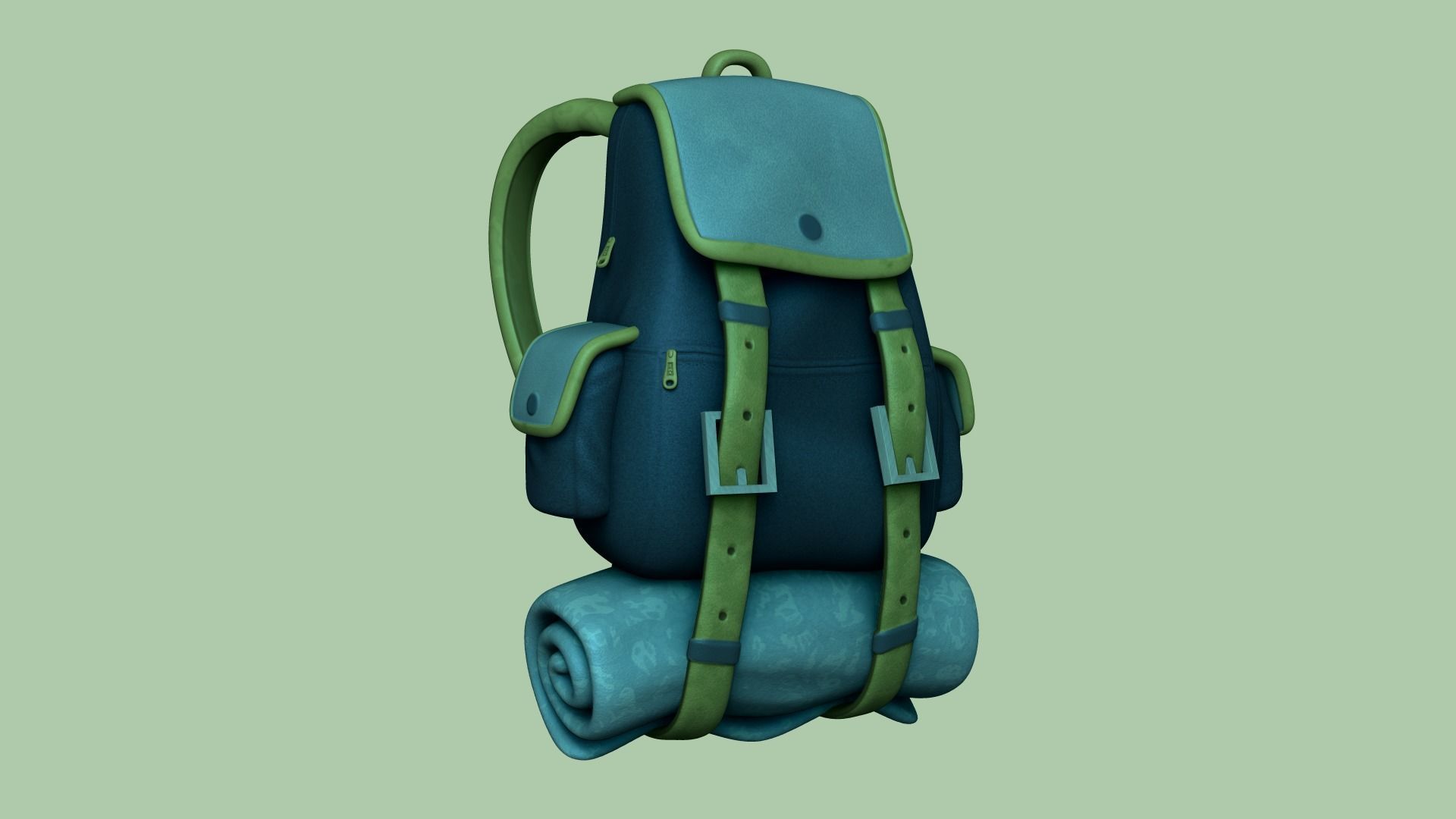 05 Adventurer Camping Backpacks 3D Model Collection_11