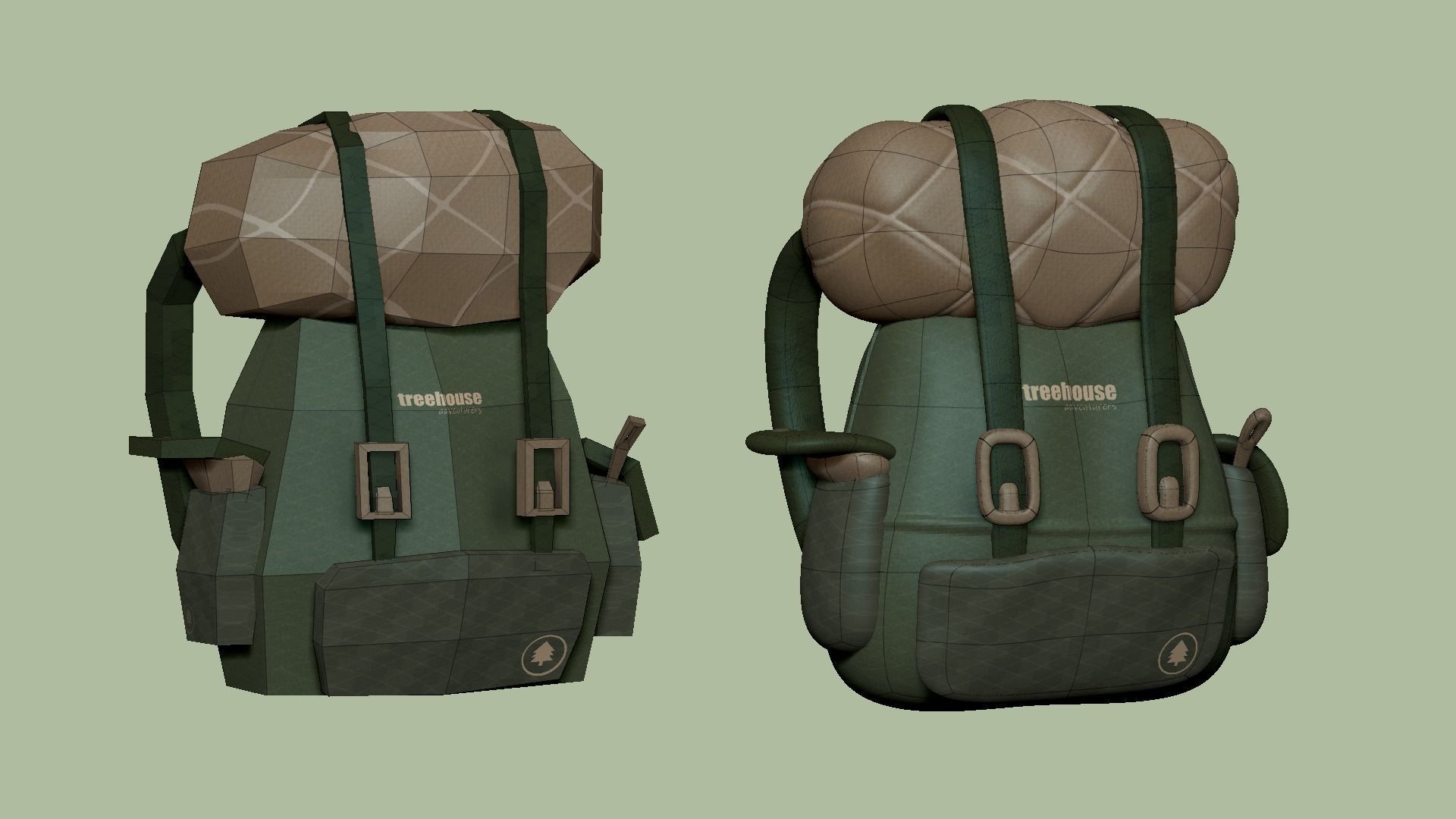 05 Adventurer Camping Backpacks 3D Model Collection_16