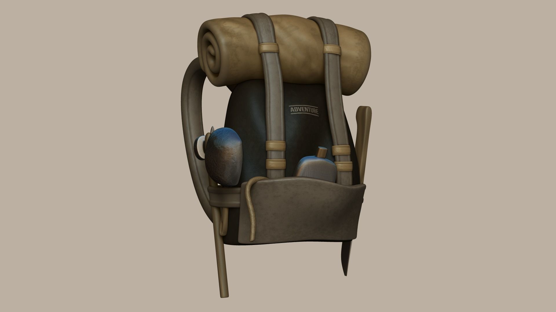 05 Adventurer Camping Backpacks 3D Model Collection_10