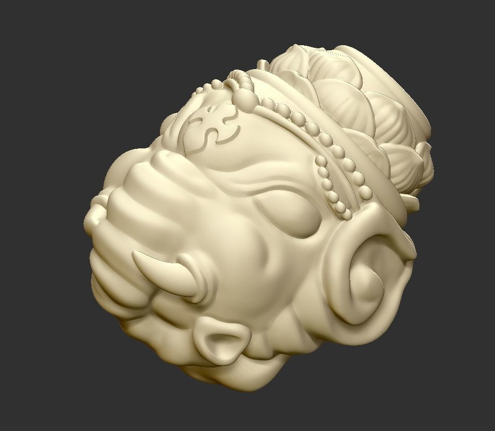 ganesha head 3D print model_3