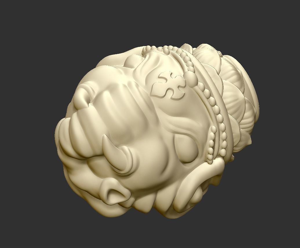 ganesha head 3D print model_2