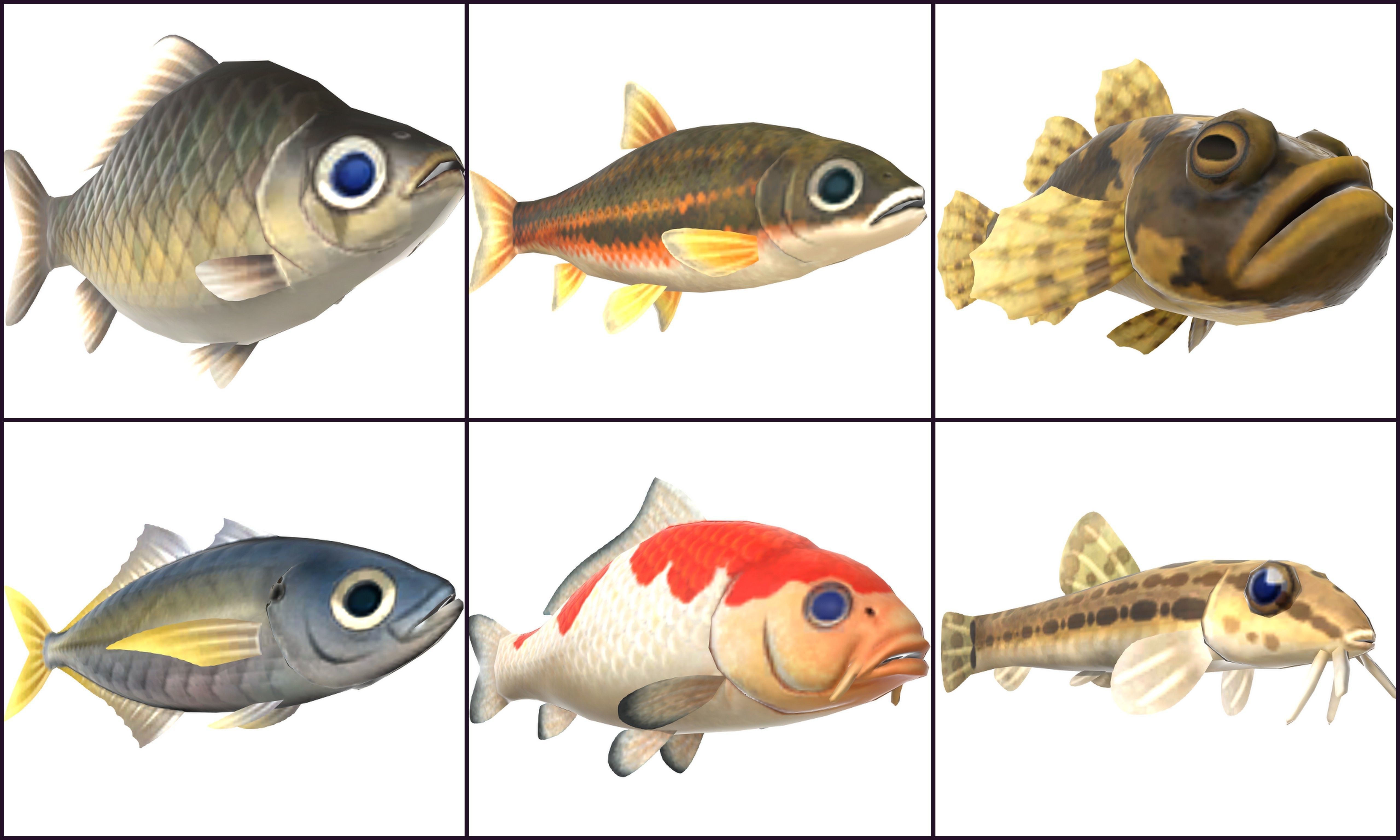 Cartoon - Fishes Low-poly 3D model_2