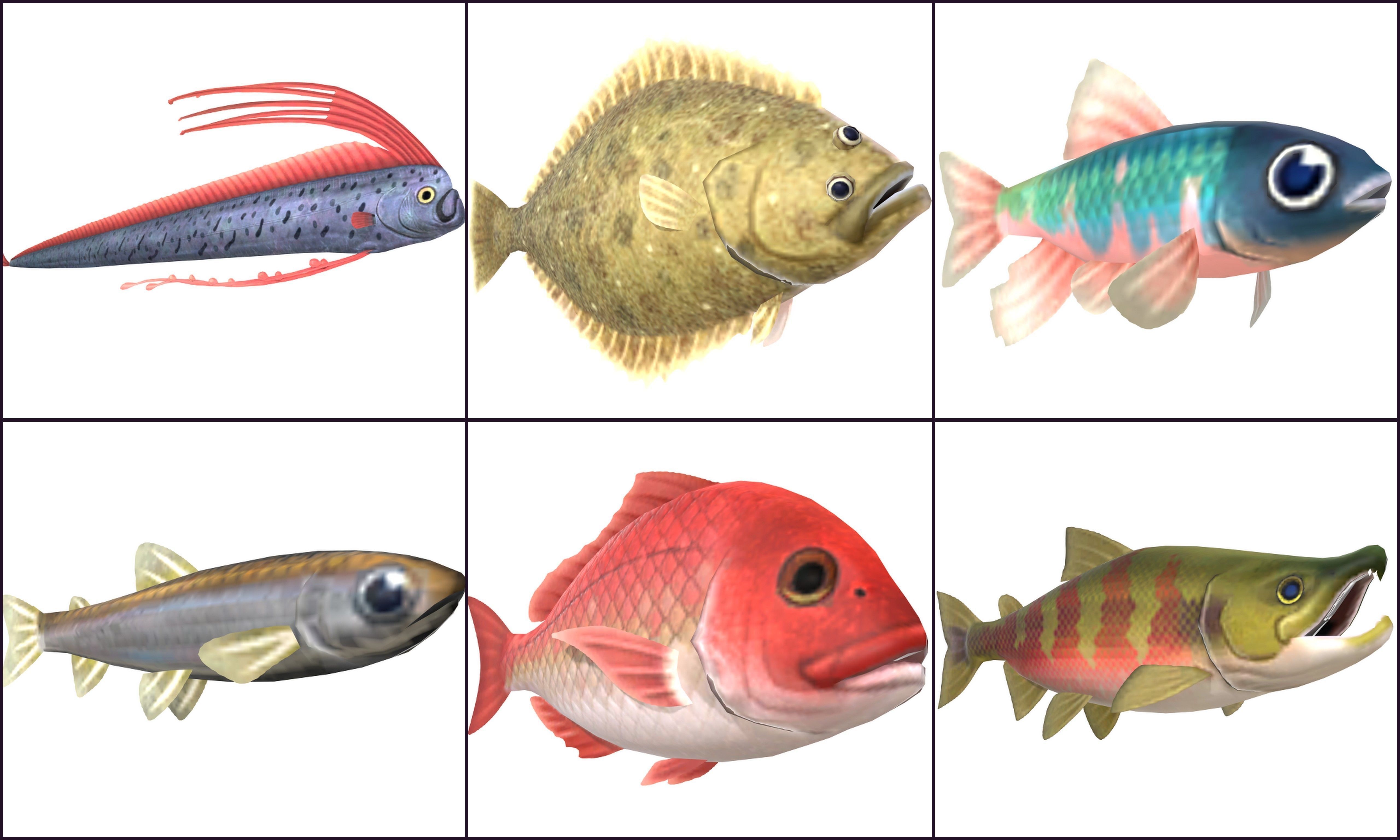 Cartoon - Fishes Low-poly 3D model_3