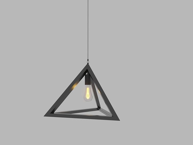 Triangular Decorative Light 3D model