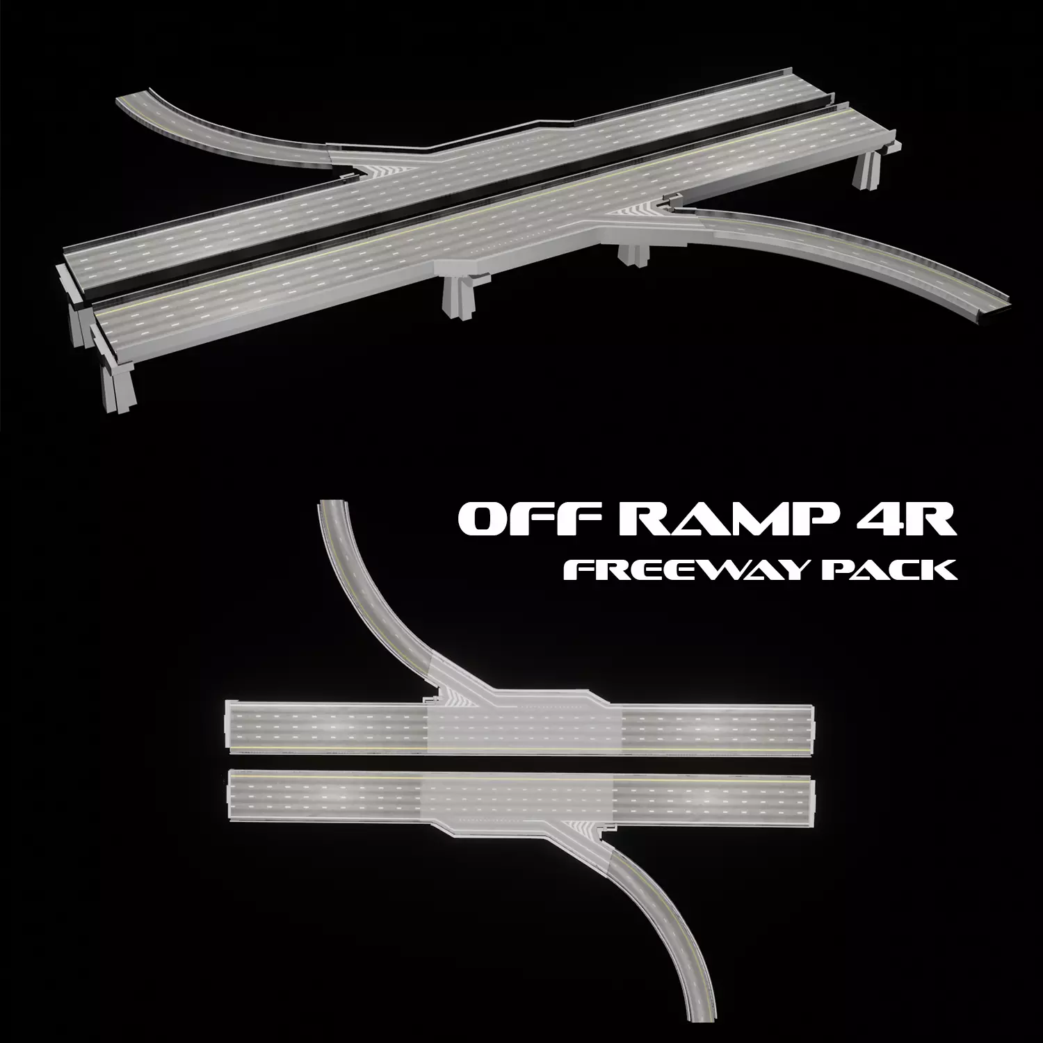 Off ramp 4r - freeway pack  3D model_0