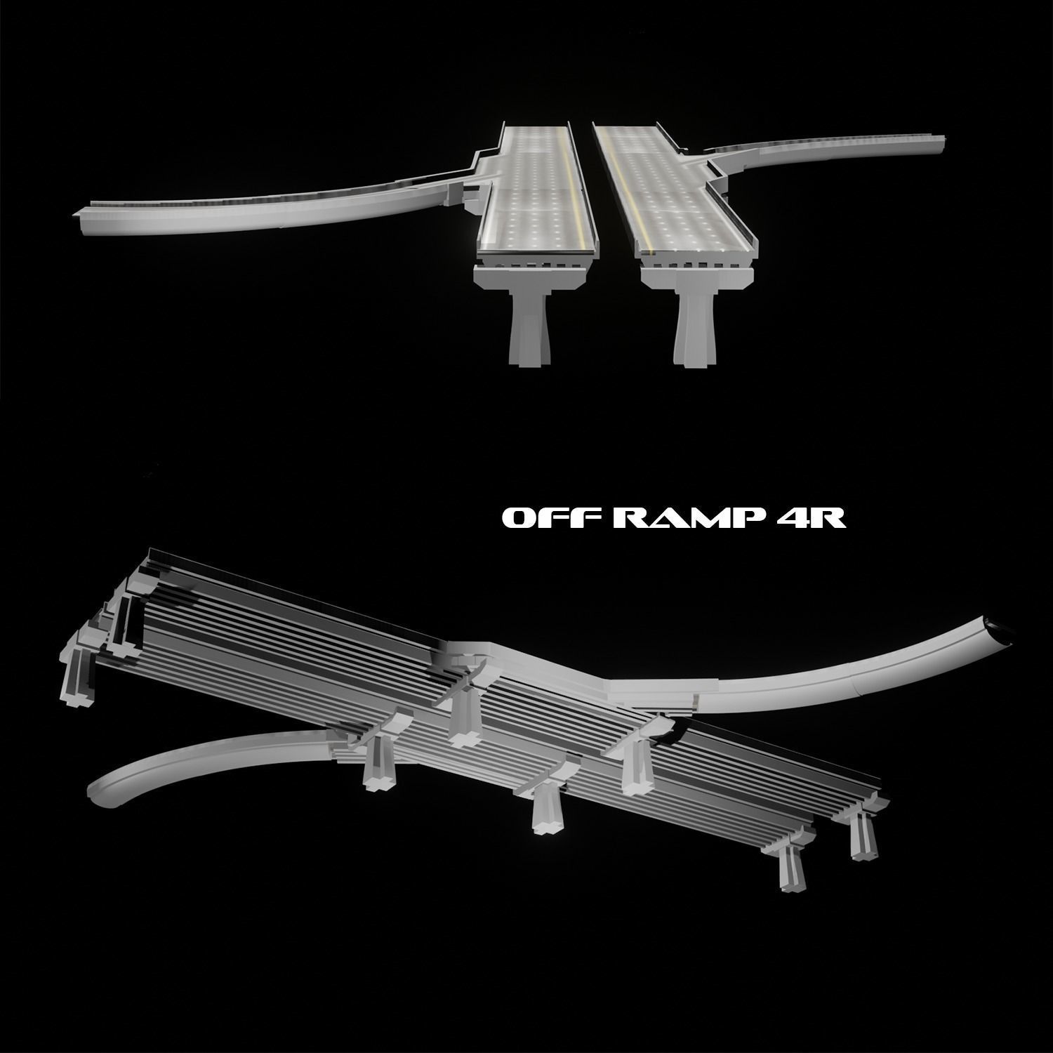 Off ramp 4r - freeway pack  3D model_1