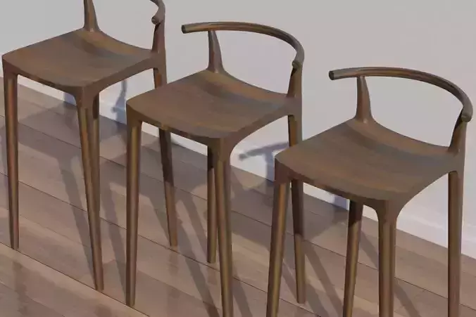 Wooden Chair code SCA 42 dark brown oak texture