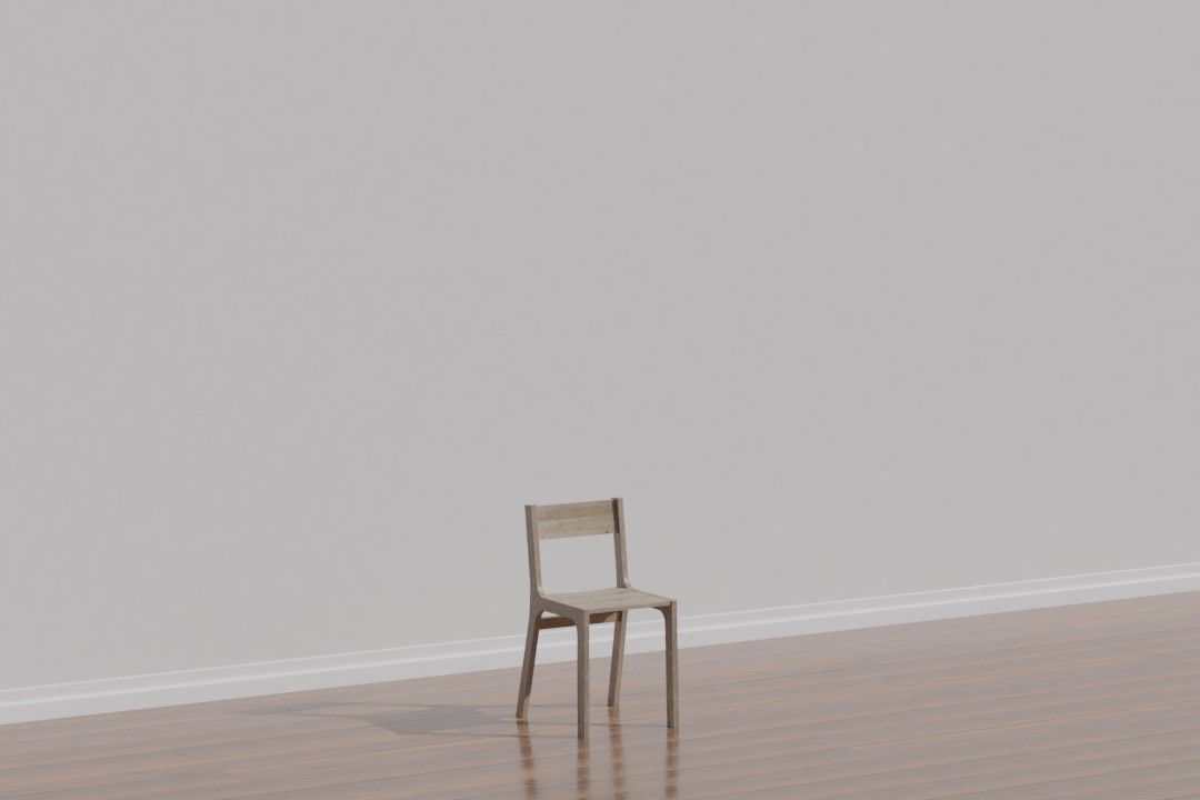 Dining Chair code STO 47 retro oak texture 3D model_9