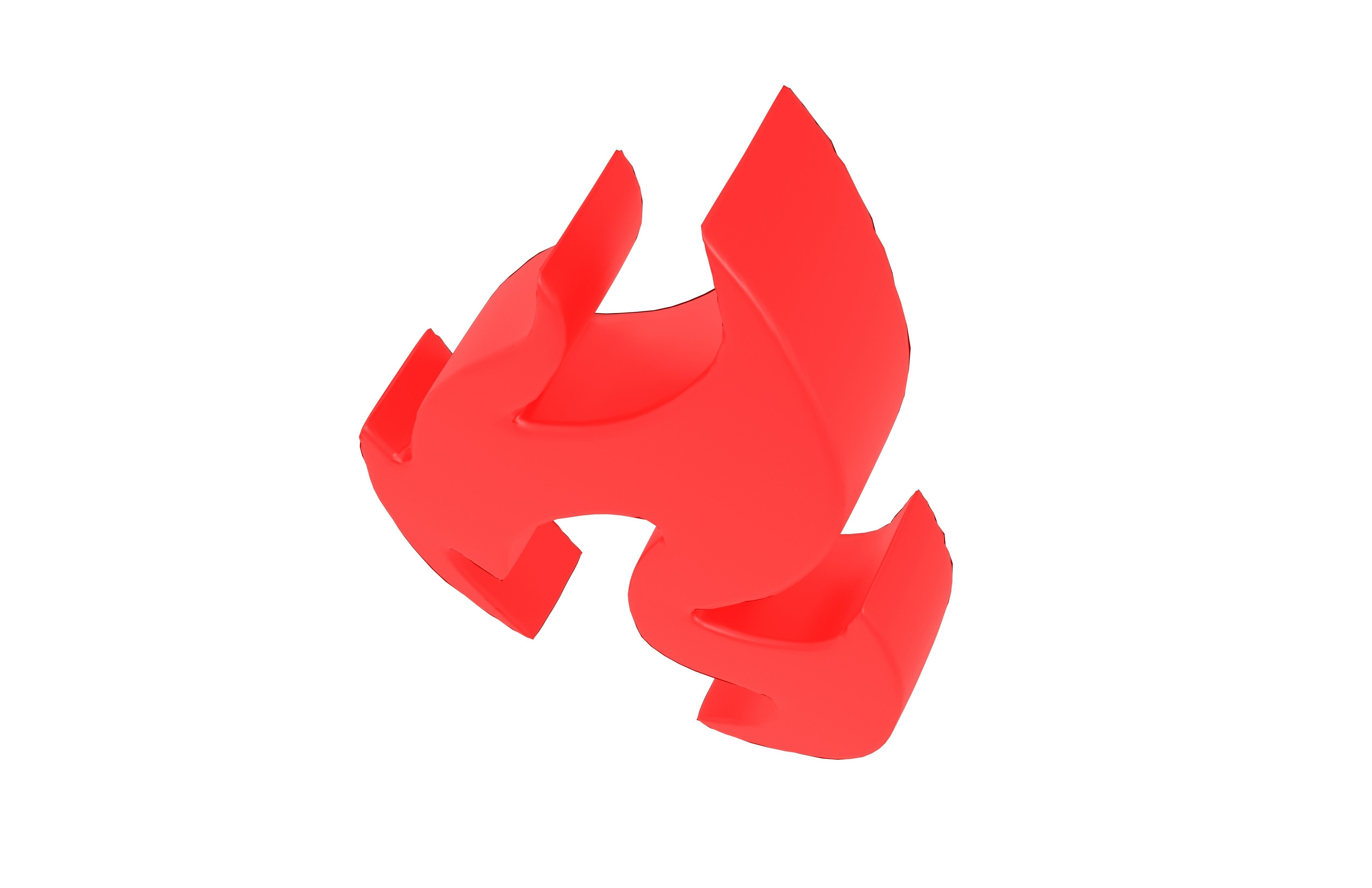 Fire Symbol v3 002 Low-poly 3D model_1