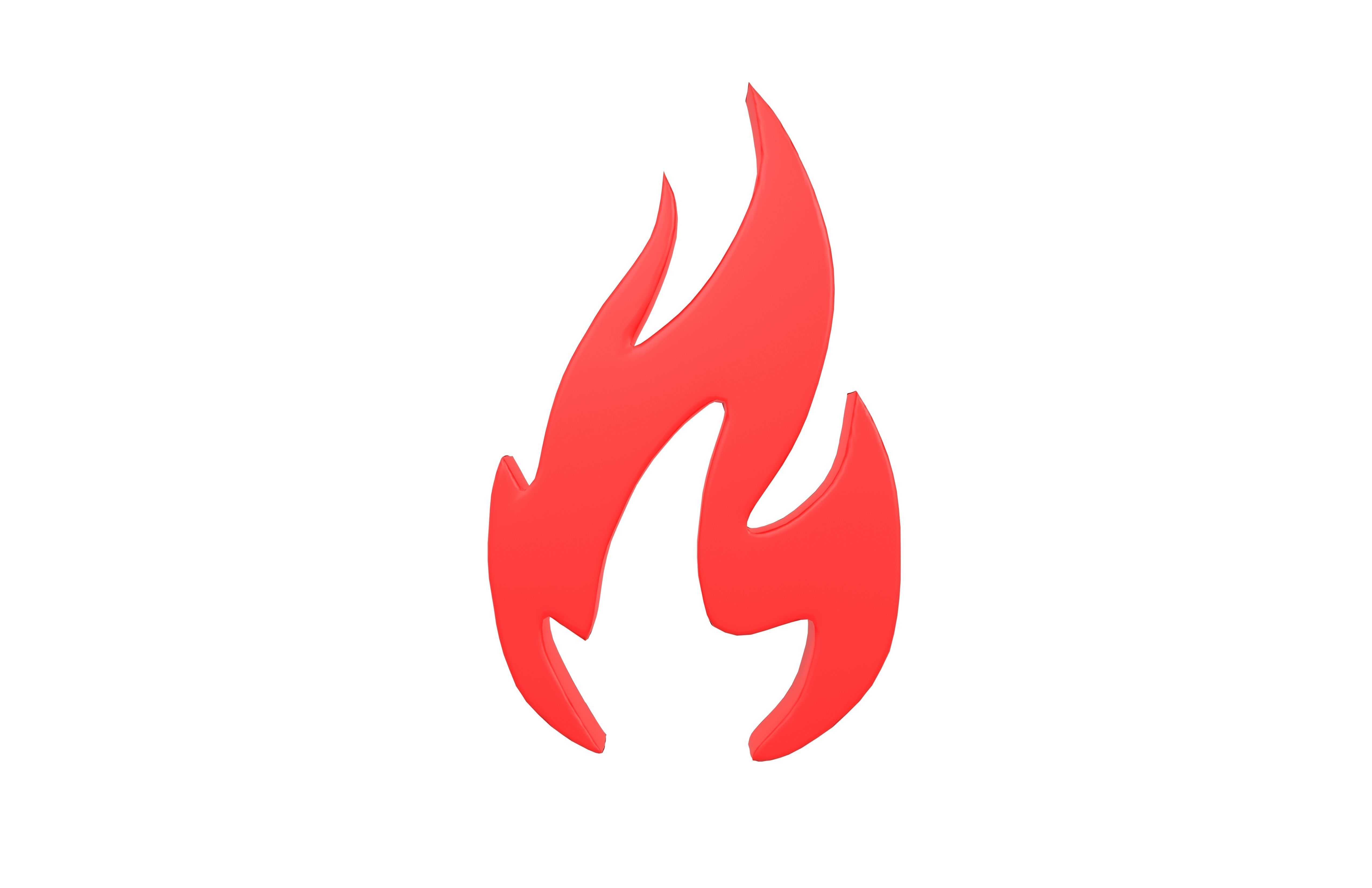 Fire Symbol v3 002 Low-poly 3D model_2