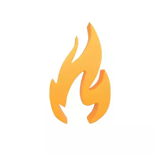 Fire Symbol v3 004 Low-poly 3D model