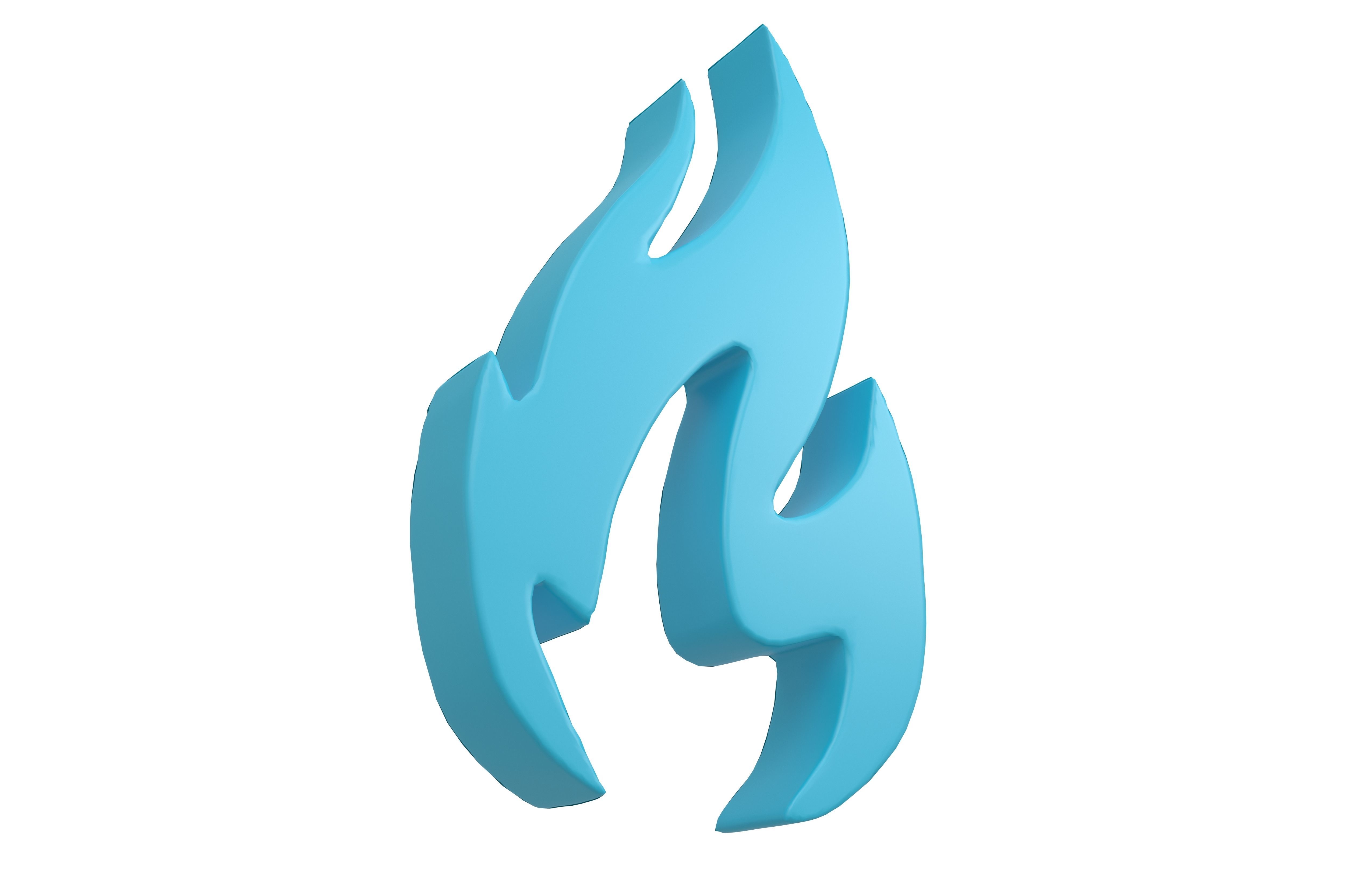 Fire Symbol v3 007 Low-poly 3D model_1