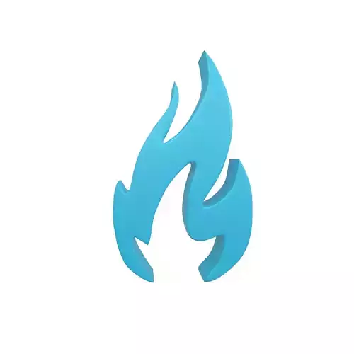 Fire Symbol v3 007 Low-poly 3D model