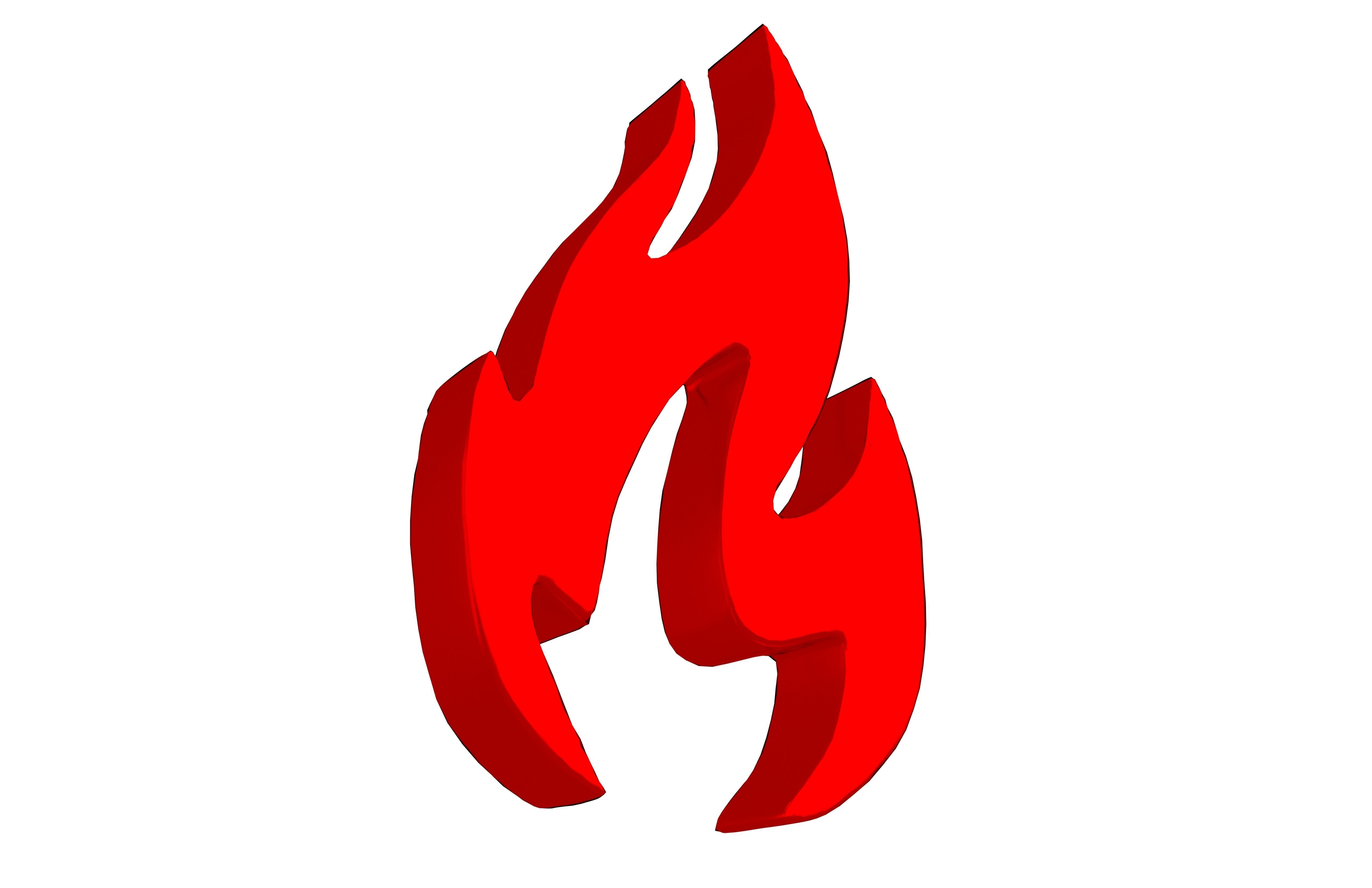 Fire Symbol v3 009 Low-poly 3D model_3