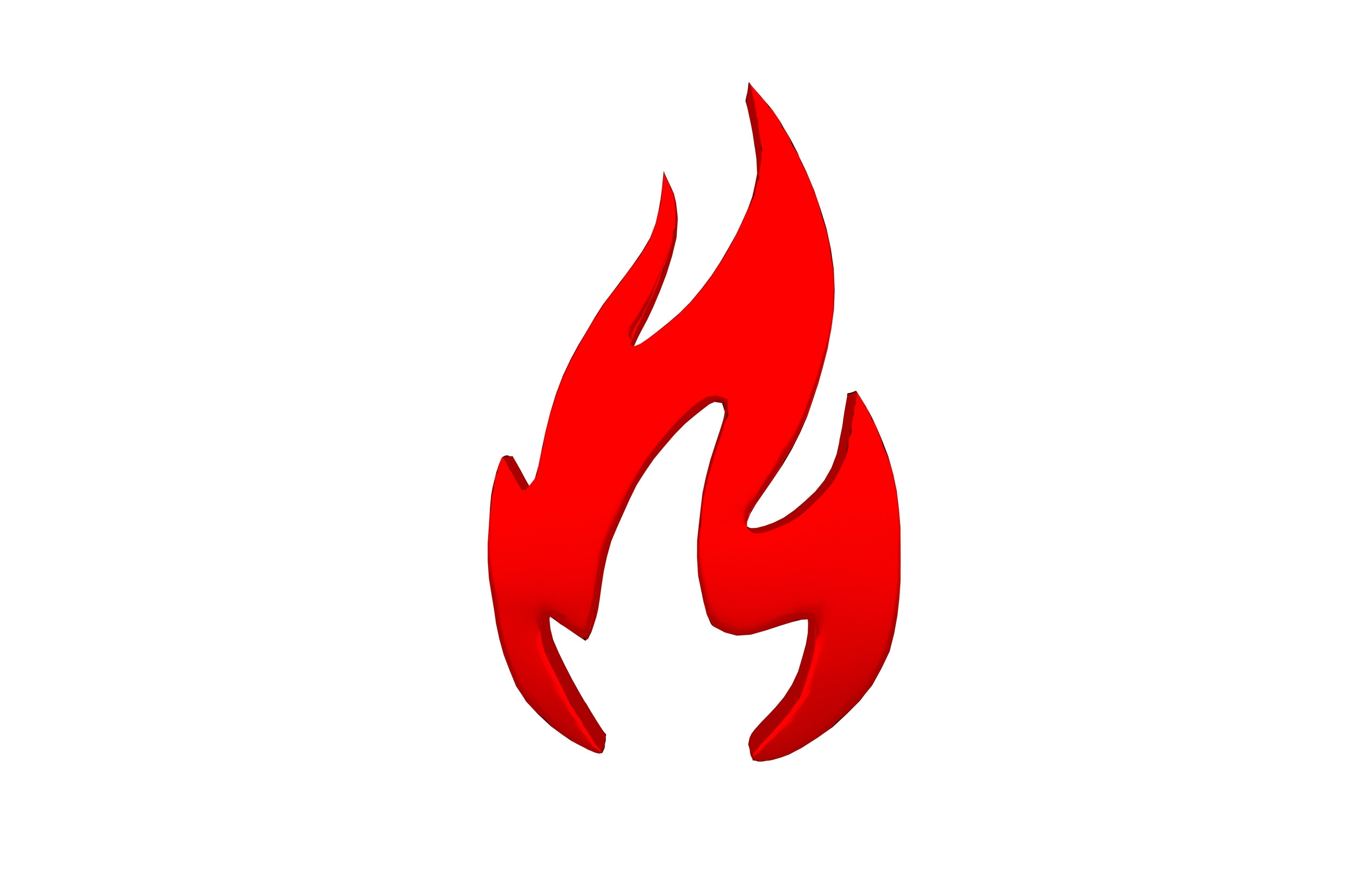 Fire Symbol v3 009 Low-poly 3D model_1