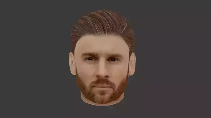 Male Lowpoly Hair for game