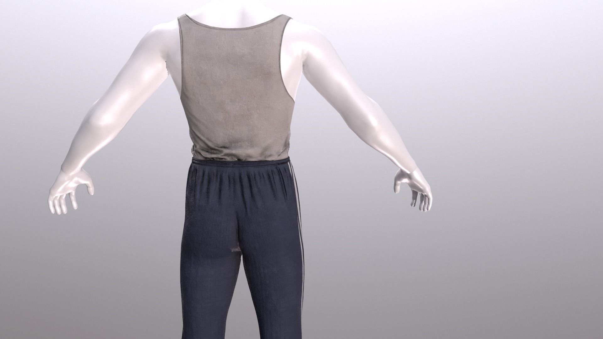Male Clothing Low-poly 3D model_4