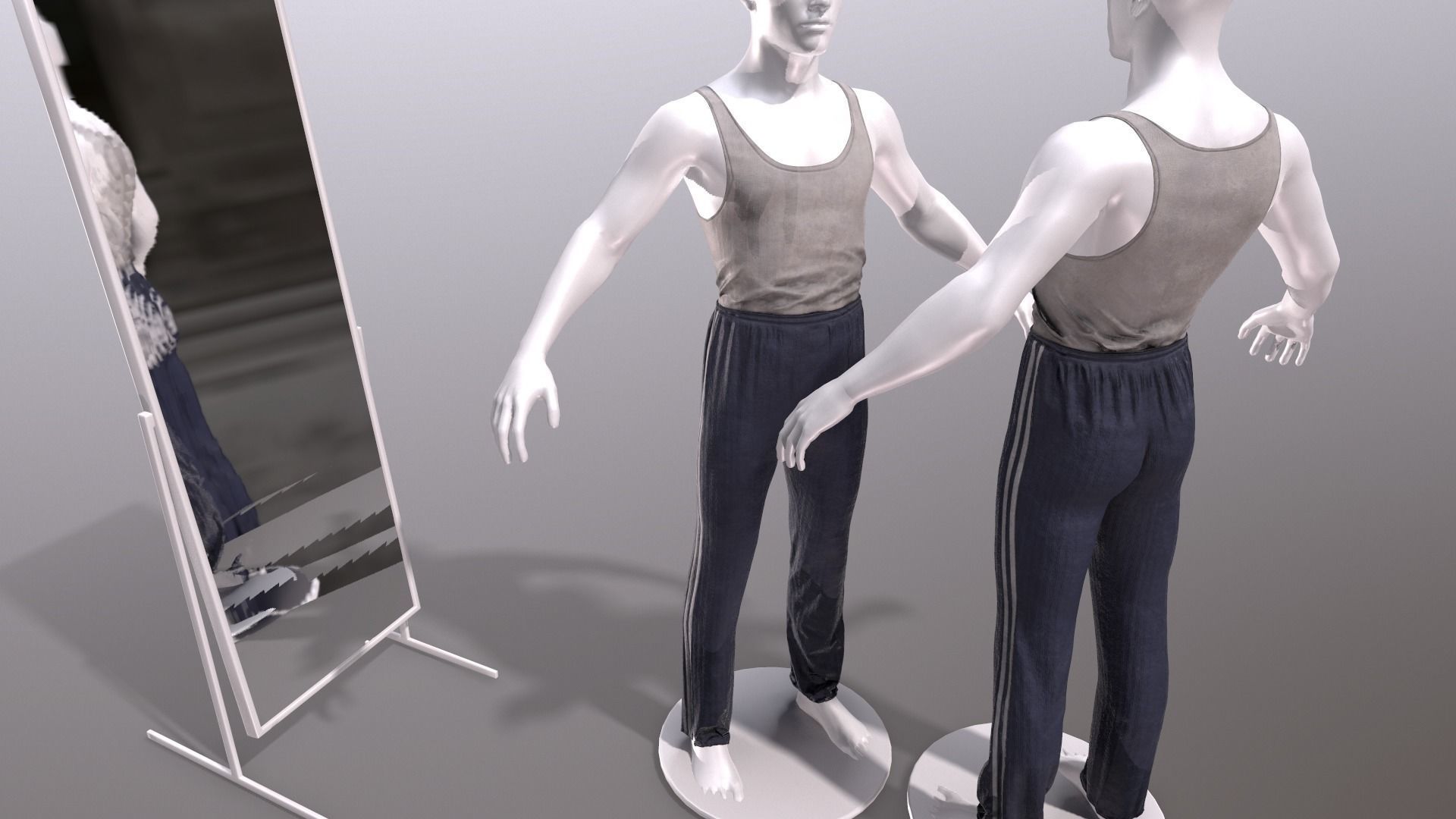 Male Clothing Low-poly 3D model_6