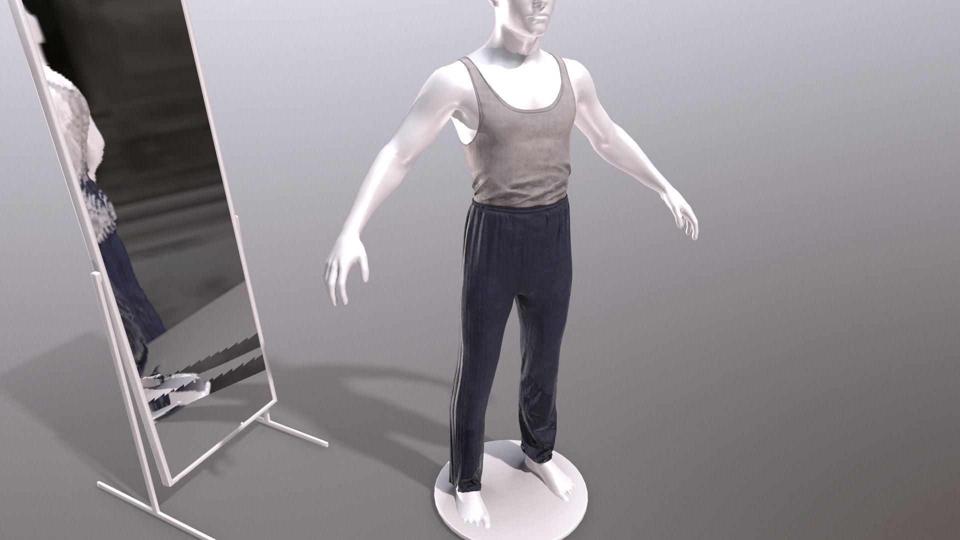 Male Clothing Low-poly 3D model_5