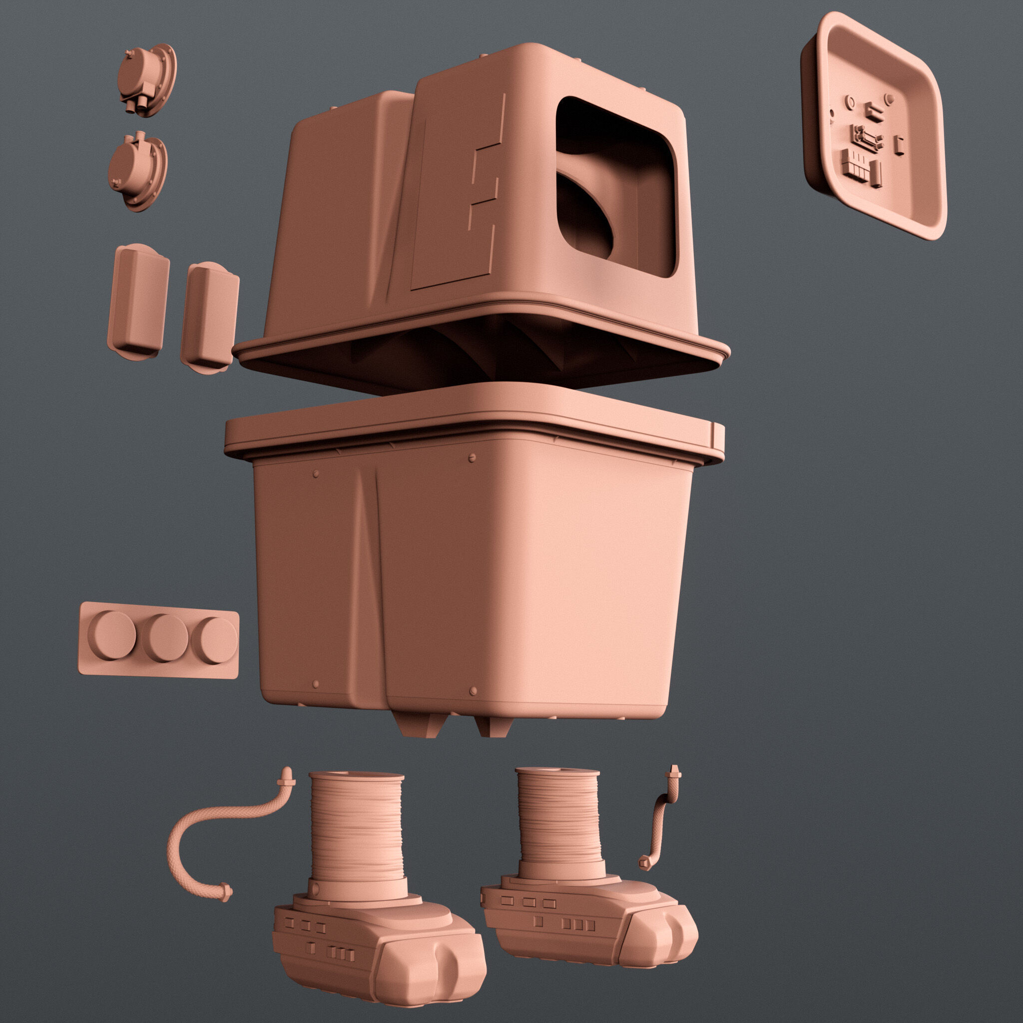 Gonk Power Droid 3D print model_2