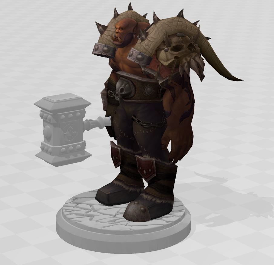 Garrosh Boss Warcraft Figurine 3d Print  3D print model_2