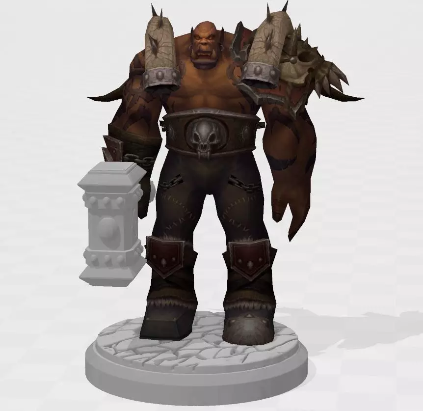 Garrosh Boss Warcraft Figurine 3d Print  3D print model_0